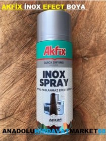 Resim Akfix Inox Sprey Boya Inox Buzdolabı Fırın Boyası 400Ml 