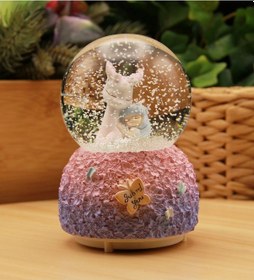 Resim Sevimli Ceylan Işıklı Ve Müzikli Kar Küresi Büyük Boy Mor 