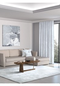 Resim Home Daily Series Beyaz Ada Fon Perde Beyaz 