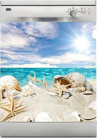Resim Bulaşık Makinesi Sticker Kaplama Beyaz Eşya Kaplama Seashells 