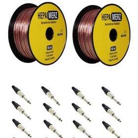 Resim Hepa Merz Connection Paket-12 Hoparlör Kablosu Jak Konnektör Pake 