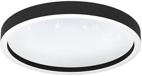 Resim EGLO connect.z Smart Home LED Tavan Lambası Montemorelos-Z Kristal Efektli, ZigBee, Uygulama ve Sesli Kumanda Alexa, Sıcak Beyaz-Soğuk Beyaz, RGB, Kısılabilir Tavan Lambası, Siyah, Çap 42 cm 