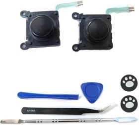 Resim 2 adet Joystick Analog Çubuk Yedek Thumbstick Düğme Modülü PS Vita PSV 2000 Konsolu, Rocker Caps Onarım Araçları Aksesuarları, Siyah 