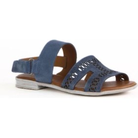 Resim Bueno Shoes Mavi Koyu Alf Süet Kadın Düz Sandalet 01WE2304 01WE2304 