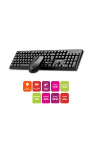 Resim Polosmart PSK13 Kablosuz Klavye & Mouse Set Siyah 