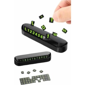 Resim Zero Land Zeroshop Araç Içi Numaratör Numaralık Oto Cam Kartı Fosforlu Numaratör 