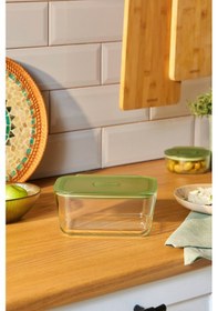 Resim Karaca Green Dikdörtgen Saklama Kabı 1400 Ml Yeşil 