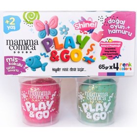 Resim Play & Go 4 Lü Doğal Simli Oyun Hamuru Seti 4 Renk X 75 Gr Çok Renkli 