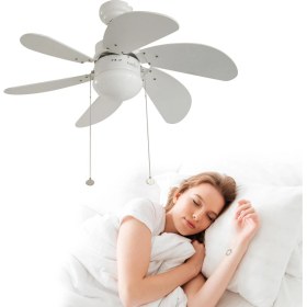 Resim Blackwell 6 Kanatlı MDF Lambalı Tavan Vantilatörü – 3 Kademeli Hız Ayarı, Ev ve Ofis İçin Şık ve Kullanışlı 