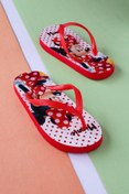 Resim Bermody Minnie Mouse Rahat Parmak Arası Çocuk Kırmızı Plaj Terliği Flipflops 