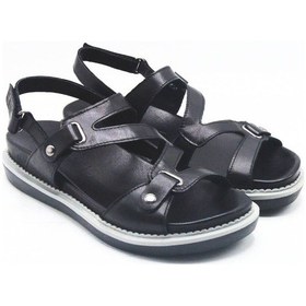 Resim Kadın Comfort Deri Sandalet Siyah 202090y Yetişkin 