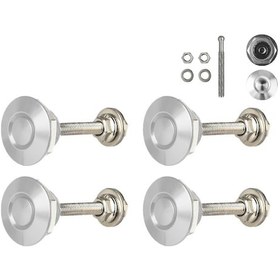 Resim Tenfowee 4 Adet Hızlı Serbest Bırakma Motor Kaputu Kilit Düğmesi, Alüminyum Ve Paslanmaz Çelik, Evrensel Uyum, 150 Pound Çekme Gücü, Stylish Tasarım 