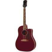 Resim Epiphone J-45 EC Elektro Akustik Gitar (Aged Wine Redy) 