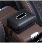 Resim Araba Koltuğu Kolçak Mendil Kutusu Güneşlik Koltuk Arkası Asılı Kağıt Torba Siyah 