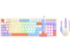 Resim Sones K-snake Kablolu E-spor Klavye Fare Mekanik Hisli 98 Tuşlu Masaüstü Bilgisayar Dizüstü Bilgisayar Klavyesi, Stil: Klavye+fare 