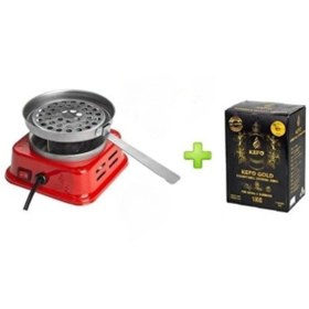 Resim Genel Markalar Yeni Model Mini Kare Elektrikli Ocak ve 1 kg Kömür 
