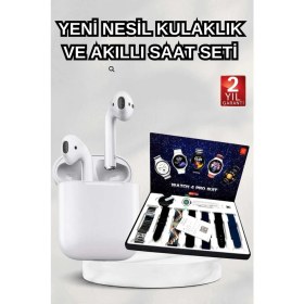 Resim Astraltech 2025 Model Akıllı Saat ve 2.nesil Tws Bluetooth Kulaklık Yüksek Ses Kaliteli 