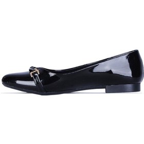 Resim Ayakcenter R13 Renesme Rugan Kadın Babet Ayakkabı Siyah 