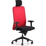 Resim Bürotime Comfy Başlıklı Çalışma Koltuğu Kırmızı/siyah 