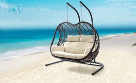 Resim Pop Bahçe Salıncağı - Gri Rattan 