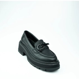 Resim Babalı 2913 Massima Kadın Oxford Ayakkabı Siyah 