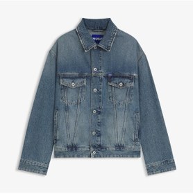 Resim Hugo Loose Fit Stonewashed Erkek Mavi Denim Ceket 50547150 