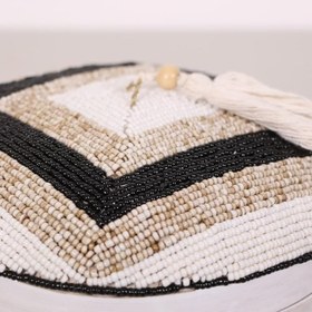 Resim Bali Boncuklu Bambu Saklama Kutuları 3 lü SET 