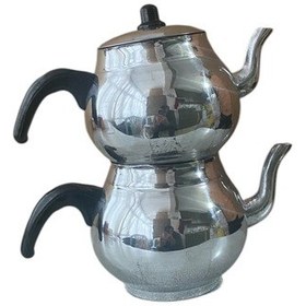 Resim Mobilreyon Alüminyum Demlik,ikili Demlik,çay Semaver Demliği 2 Lt Gümüş 