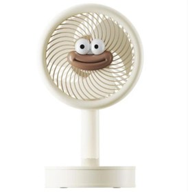 Resim Everest EFN14 Krem 1200mAh 3 Hız Kademeli Masaüstü USB Fan 