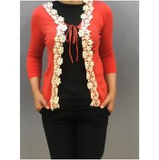 Resim On Fashion ON FASHİON KADIN DANTEL DETAYLI KISA YAZLIK BLUZ 