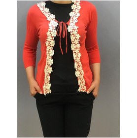 Resim On Fashion ON FASHİON KADIN DANTEL DETAYLI KISA YAZLIK BLUZ 