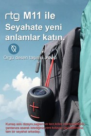 Resim RTG M11 Bluetooth Hoparlör Aux Sd Kart Usb Taşınabilir Ses Bombası 