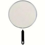 Resim 1 adet Premium Yağ Sıçrama Ekranı Kızartma Tavaları için - Saplı İnce Ağlı Metal Koruyucu, Gıda Güvenli Pişirme Yağı Filtresi & Süzgeç - Sağlıklı Pişirme için Temel Mutfak Aracı 