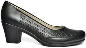 Resim fox SHOES R908023803 Hakiki Deri Kalın Topuklu Kadın Ayakkabı 