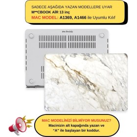 Resim McStorey Macbook Air Kılıf 13 inç Mermer08NL (Eski USB'li Model 2010-2017) A1369 A1466 ile Uyumlu 