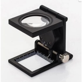 Resim 28x28 Mm Katlanır Sayaçlı Metal Lüp, 2 Led Işıklı Büyüteç Tekstil Th9005a 