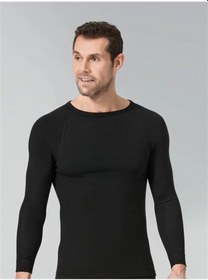 Resim 1 Adet Siyah Renk Termal Uzun Kol Içlik SiYAH 
