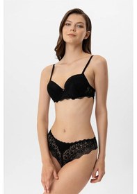 Resim Pierre Cardin Lingerie Push Up Regular Sütyen Siyah 