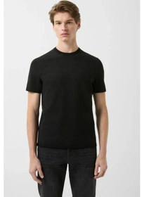Resim Bogner Ohio Lüks Yün Karışımlı Stil, Erkek Triko Tişört T-shirt Siyah Xxl 