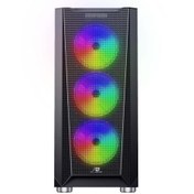 Resim Power Boost VK-W001B USB 3.0 TEMPERED GLASS 4x120mm ARGB FAN ATX SİYAH KASA 