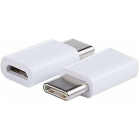 Resim Micro Usb Type-c Dönüştürücü Beyaz Micro Usb To Type-c Çevirici 