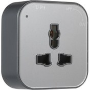 Resim Konesam Gri Akrilik Ray Sistemi Uyumlu 3 Lü Evrensel Prizi - Kaydırmalı, Kolay Kurulumlu, Ev/ofis Kullanıma Uygun Gri 