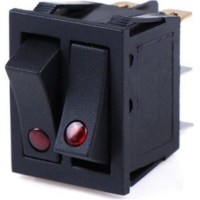 Resim Mr-102 İkili Kırmızı Nokta Işıklı Anahtar On-off 6p 5 Adet 