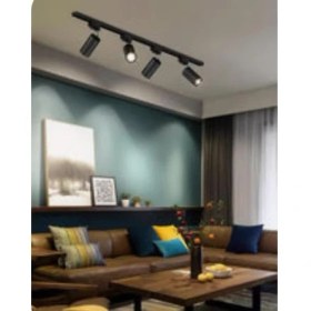 Resim Mylights Alimünyum gövde monafaze ray spot led tavan avize heryöne hareketli metal başlık tasarruflu led ampul ile sevk(günışığı veya tercihen beyaz ampul) 