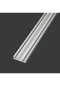 Resim İki Kanallı Beyaz Alüminyum Perde Rayı (İkili Korniş) 