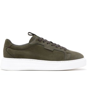 Resim Derimod Erkek Yeşil Bağcıklı Nubuk Deri Sneaker 24sfd6106v3 