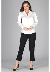 Resim Sweetness Kadın Kırık Beyaz Saten Gömlek Kırık Beyaz 