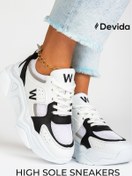 Resim Devida Beyaz Spor Ayakkabı 5 CM Yüksek Taban Günlük Ortopedik Taban Sneaker X110 