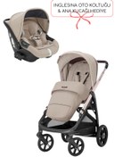 Resim Inglesina Aptica Glam Tek El Tek Hamle ile Katlanıp Açılan Çift Yön Bebek Arabası - Pashmina Beige 