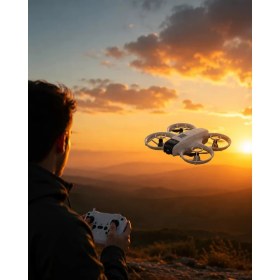 Resim Çift Bataryalı Kameralı Mini Drone Işıklı Akıllı Uçuş Sistemi 